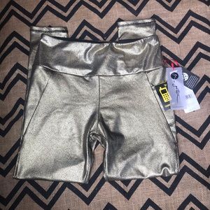 New Gottex studio gold leggings size xl.